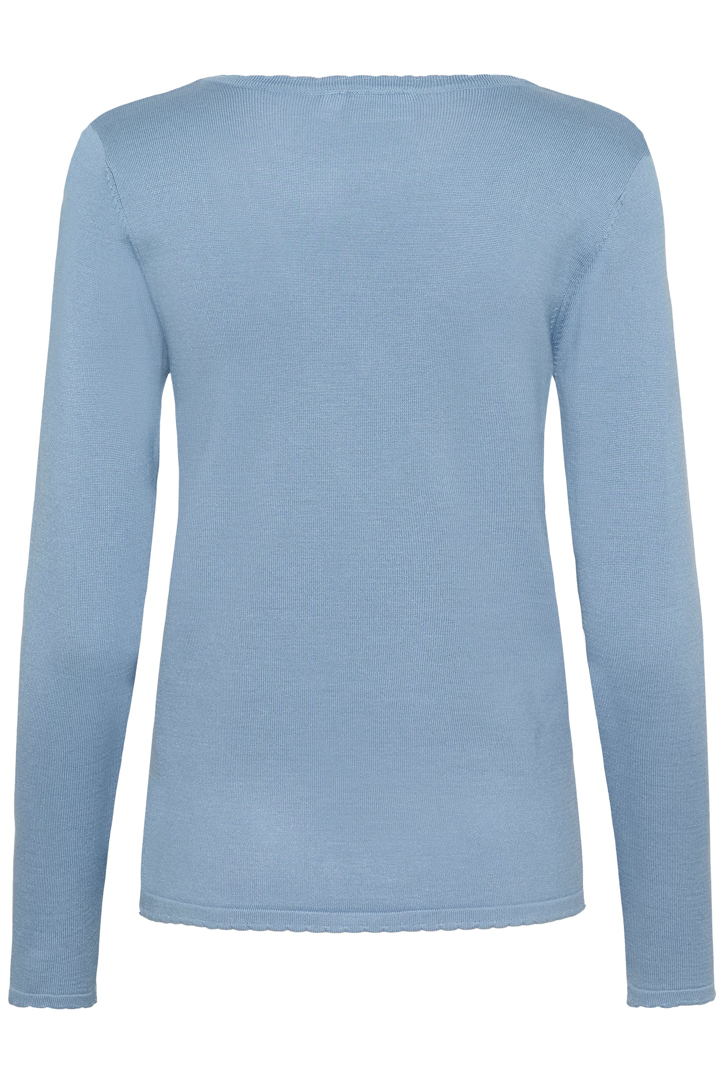Powder blue fine knit v-neck jumper