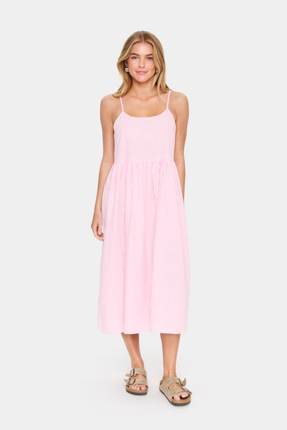 Stripe sun dress pink