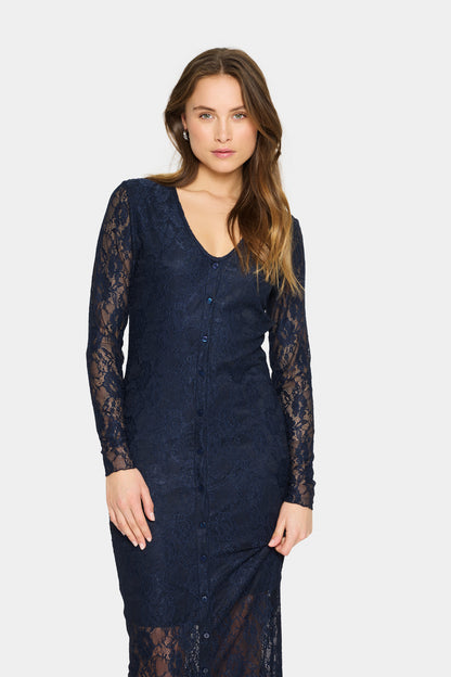 Gracie Navy Lace Dress