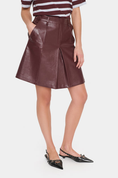 Livia faux leather skirt