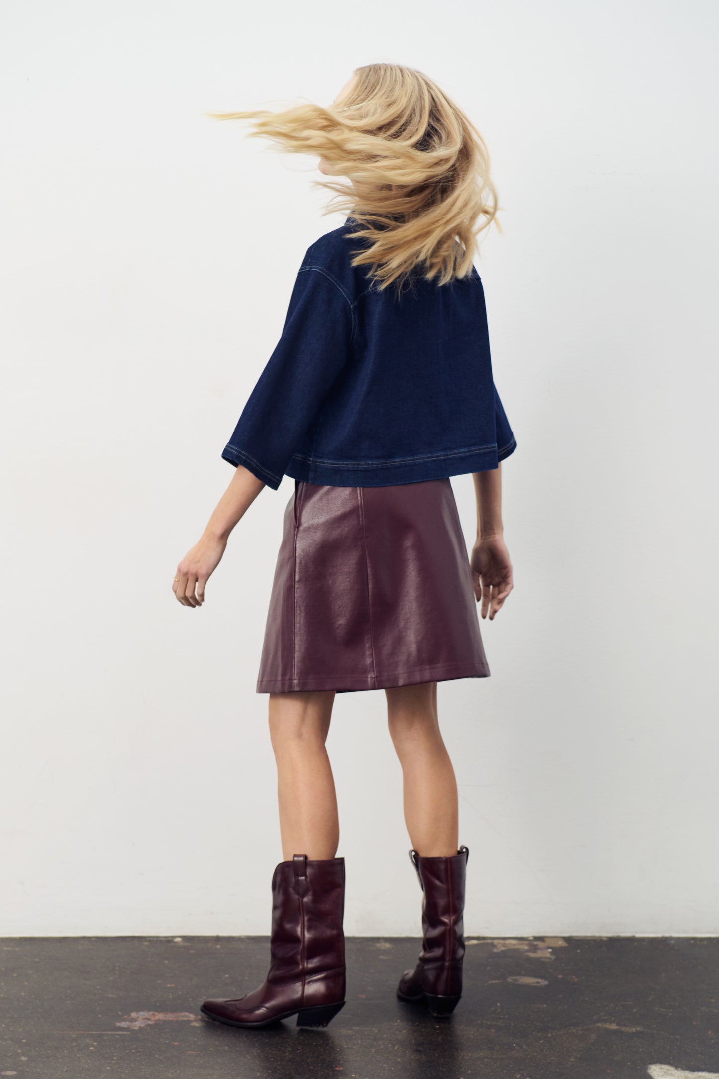 Livia faux leather skirt