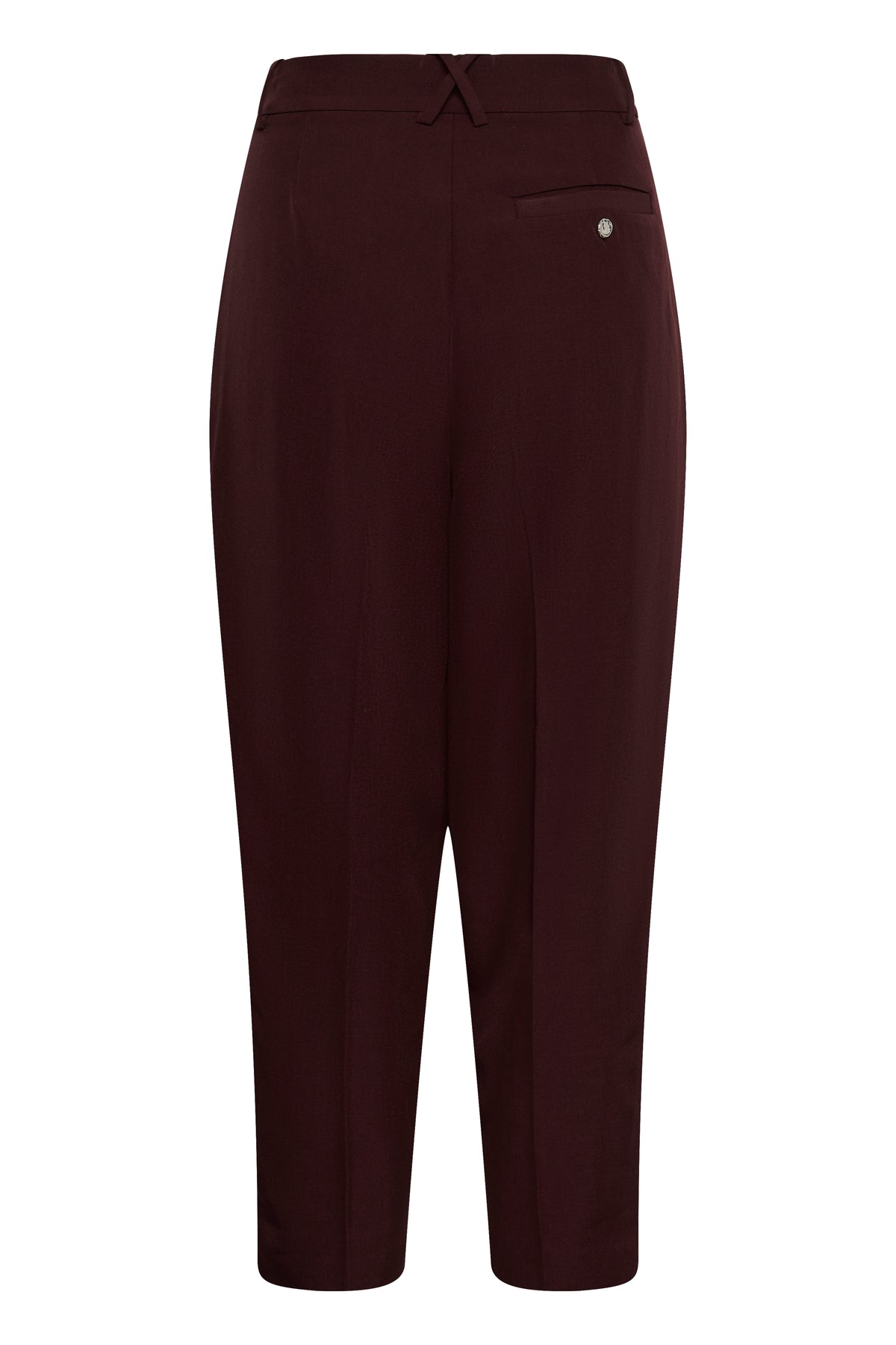 Frankie trousers in a burgundy shade