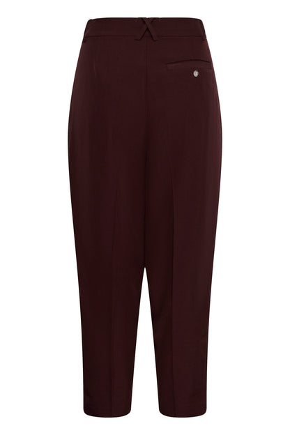 Frankie trousers in a burgundy shade