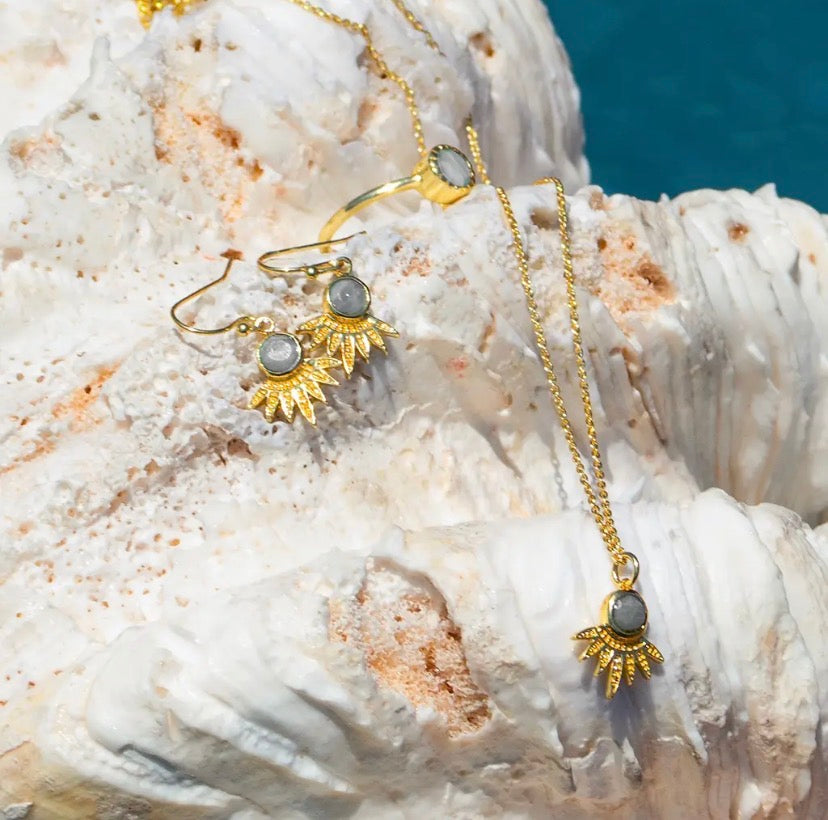 Athena earrings Aquamarine