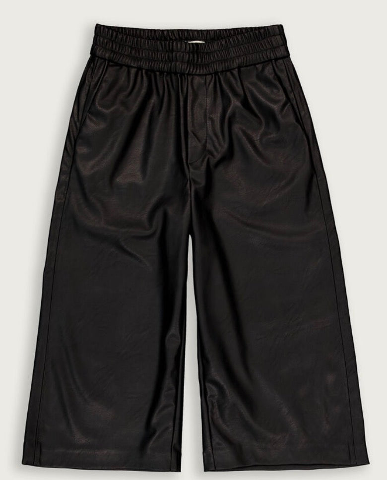 Faux leather culottes