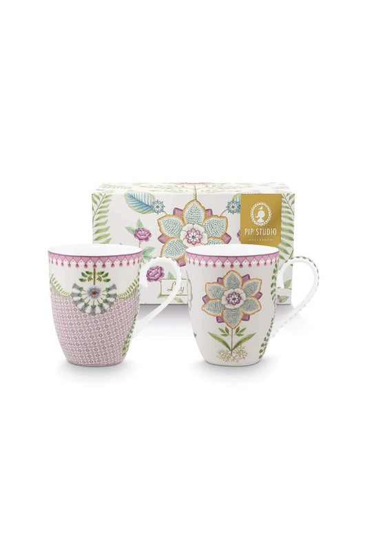Lily & Lotus set of 2 mugs by Pip Studio