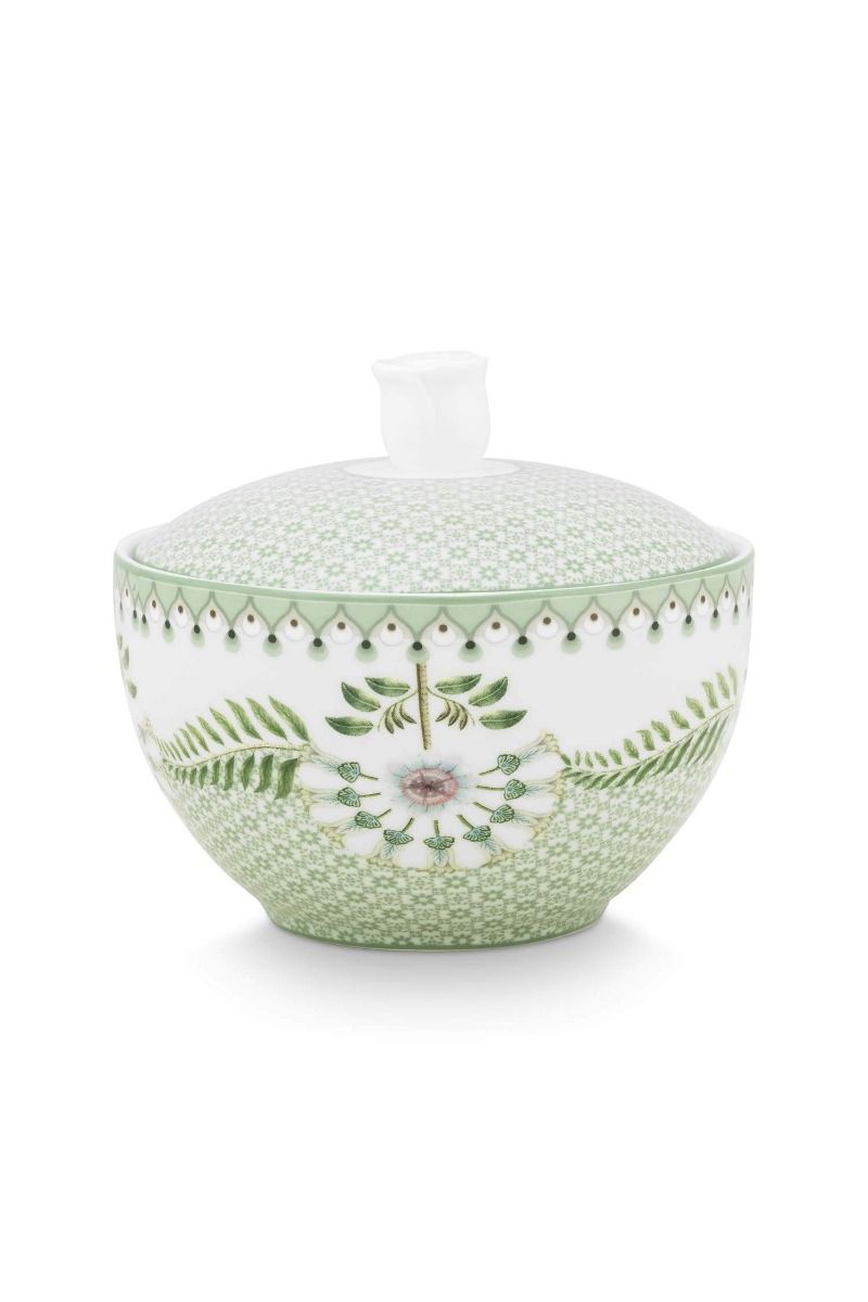 Sugar Bowl Lily&Lotus Tiles Light Green by Pip Studio