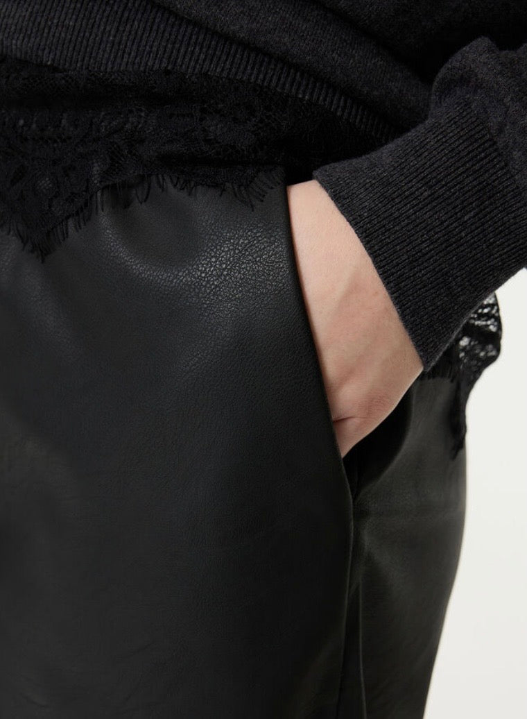 Faux leather culottes