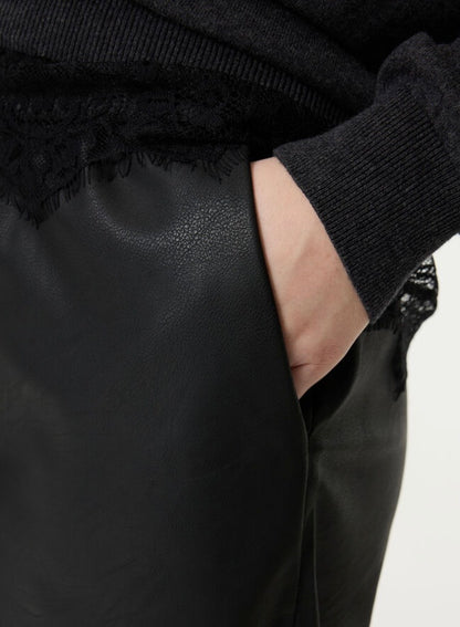 Faux leather culottes