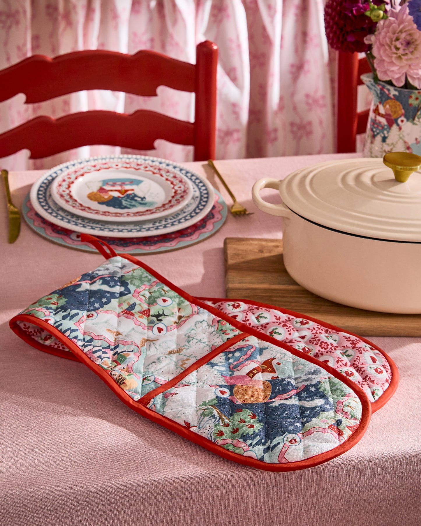 Christmas Journey Double Oven Gloves by Cath Kidston