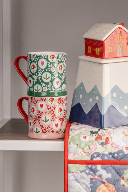 Set of 2 Christmas mugs by Cath Kidston