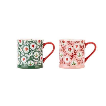 Set of 2 Christmas mugs by Cath Kidston