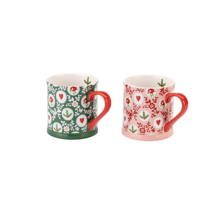 Set of 2 Christmas mugs by Cath Kidston
