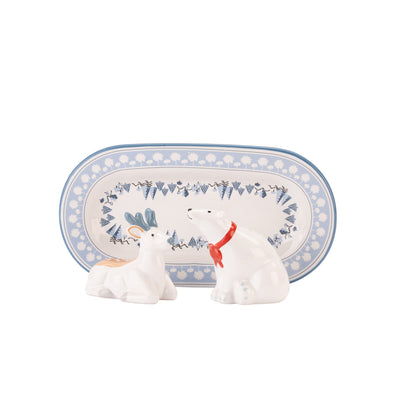 Blue Polar Bear & Deer Salt & Pepper Shaker Set by Cath Kidston