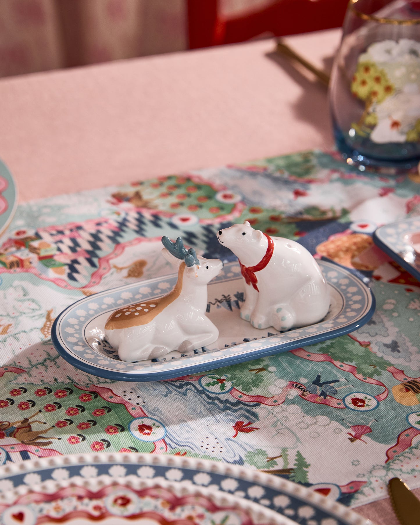 Blue Polar Bear & Deer Salt & Pepper Shaker Set by Cath Kidston