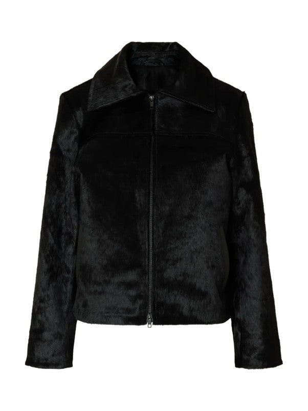Cow hide leather jacket