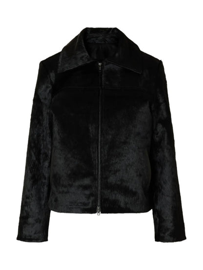 Cow hide leather jacket