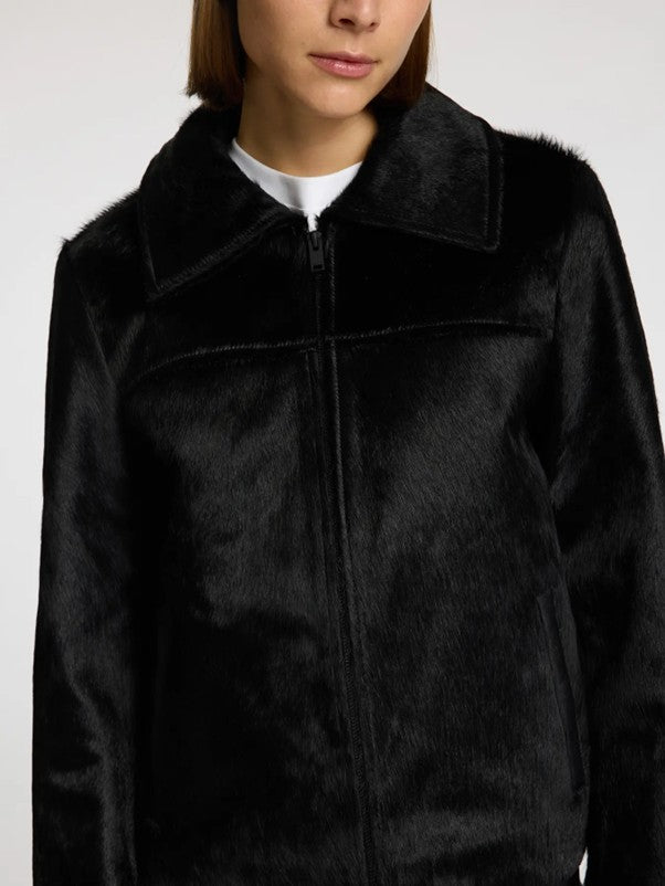 Cow hide leather jacket