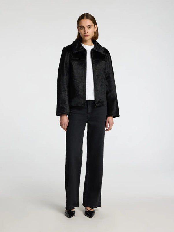 Cow hide leather jacket