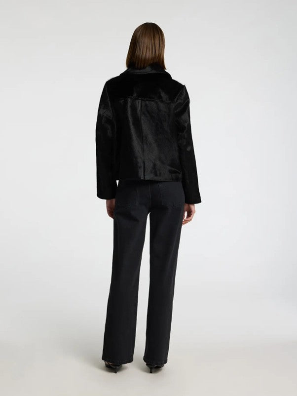 Cow hide leather jacket