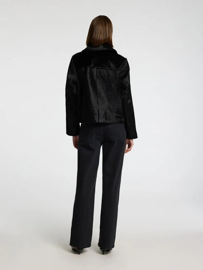 Cow hide leather jacket