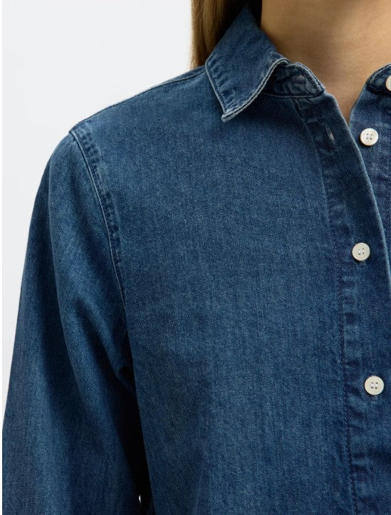 Dolly 100% cotton blue denim shirt