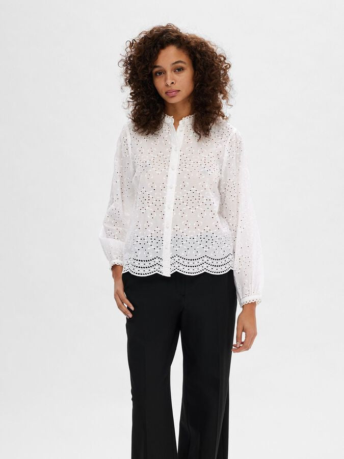 Broderie Anglaise White Shirt