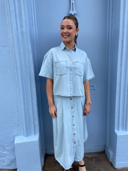 Cynthia 100% cotton soft demin shirt