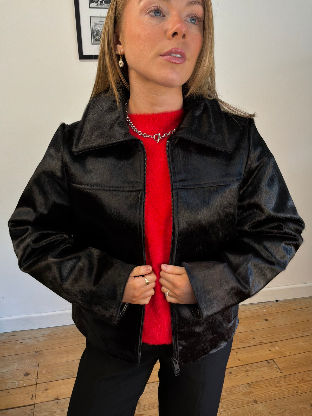 Cow hide leather jacket **special price