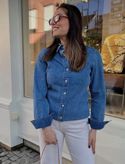 Dolly 100% cotton blue denim shirt