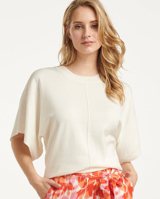Odile White fine knit jumper