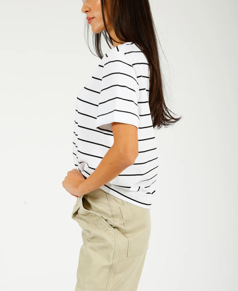 Black & white stripe 100% cotton t-shirt