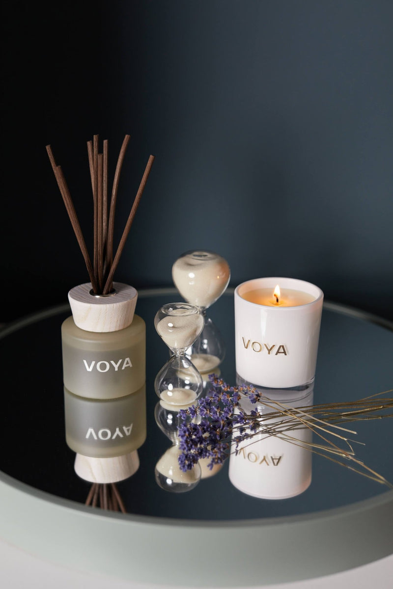 Lavender, Rose and Camomile | Luxury Scented Candle by Voya