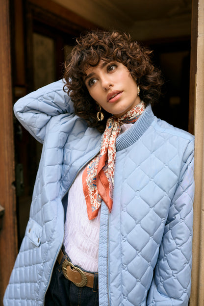 Powder blue padded jacket