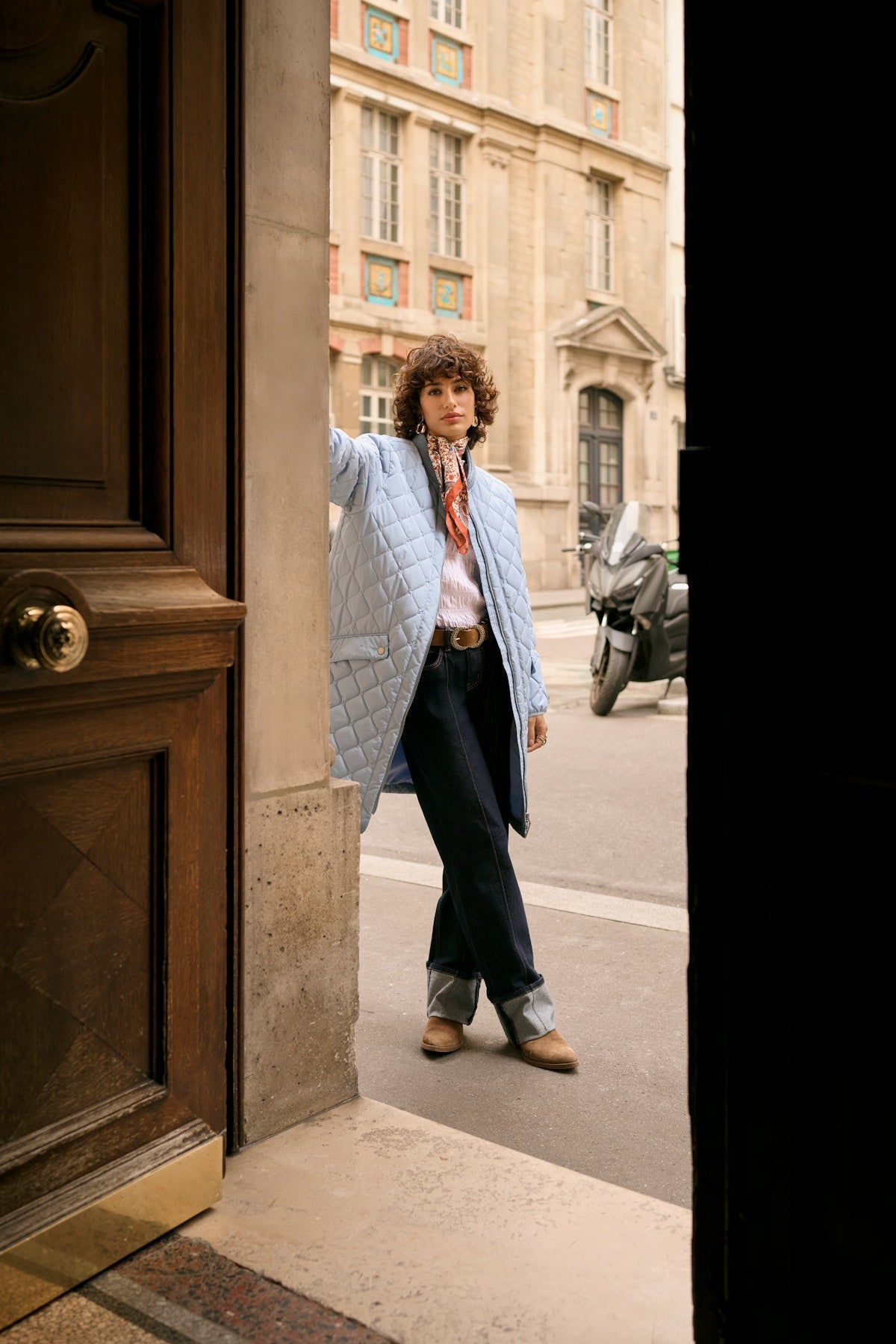 Powder blue padded jacket