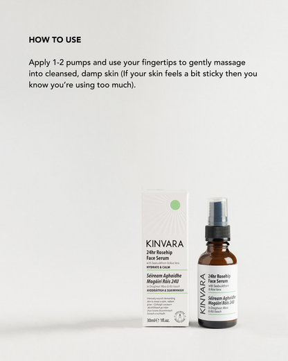 Kinvara 24Hr Rosehip Face Serum 30ml