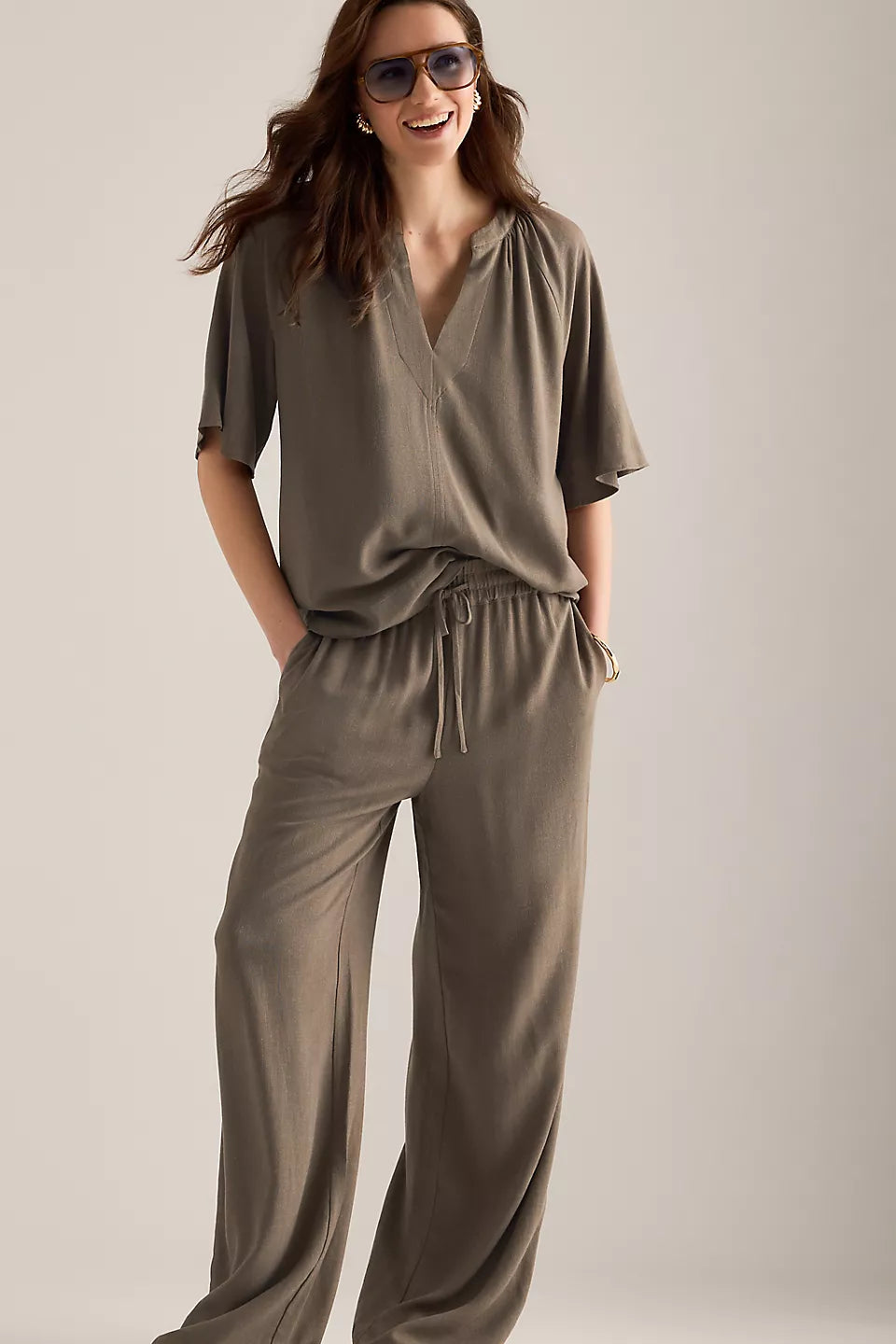 Stella choc chip linen pants