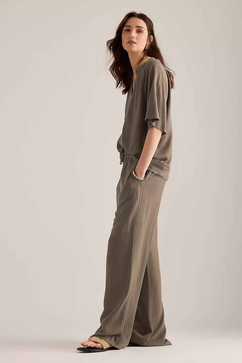 Stella choc chip linen pants
