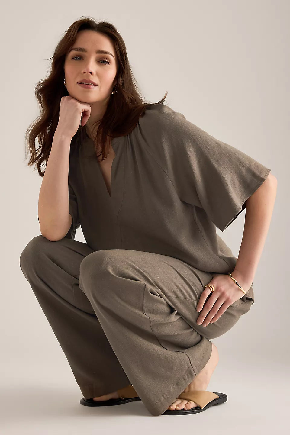 Stella choc chip linen pants