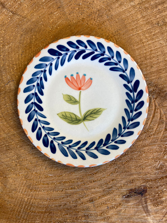 Blue salad plate from Alfama Collection by Maria Terrecota Portugal