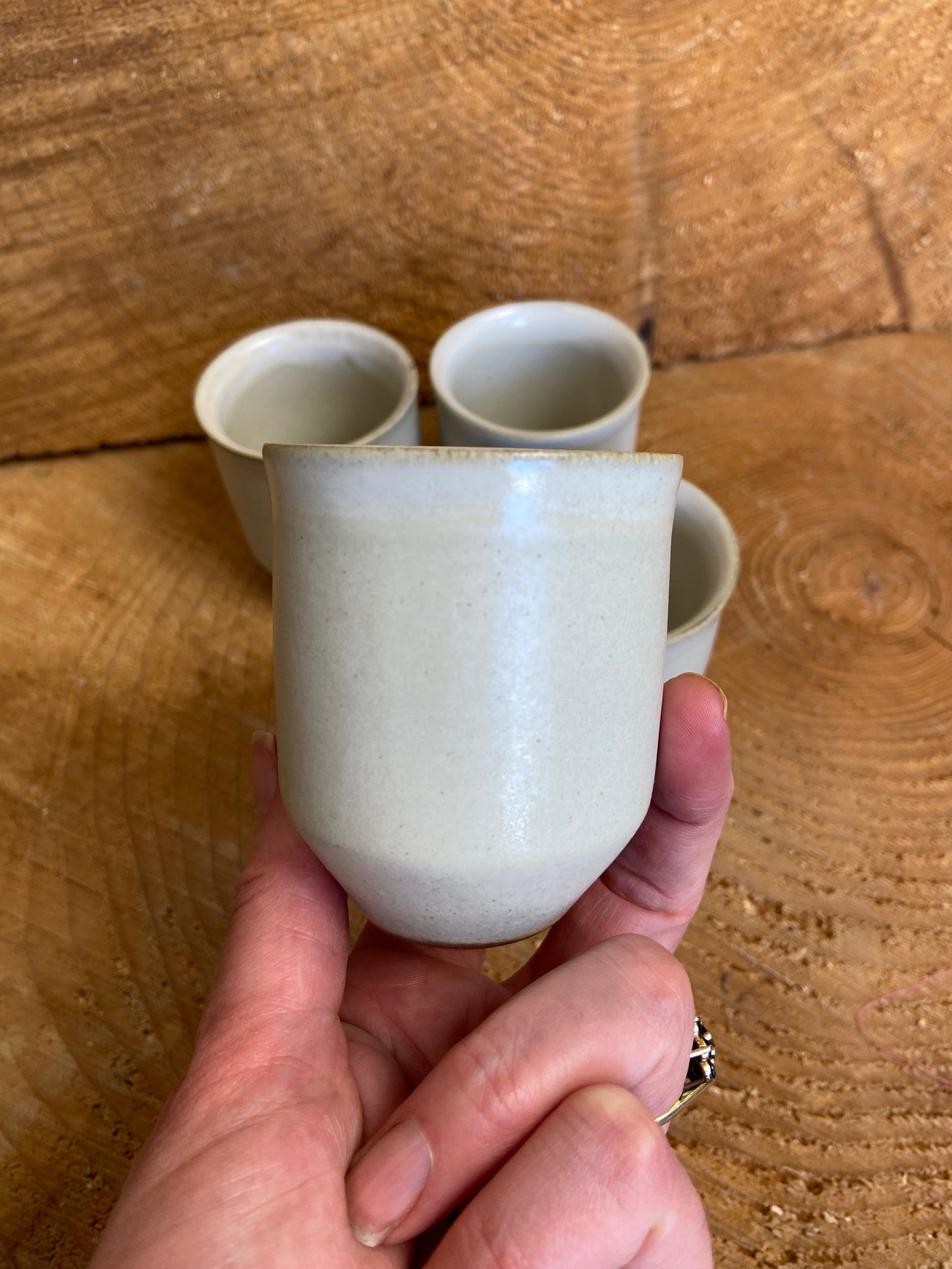 Aviero collection set of 4 espresso cups white by MARIA PORTUGAL TERRACOTA