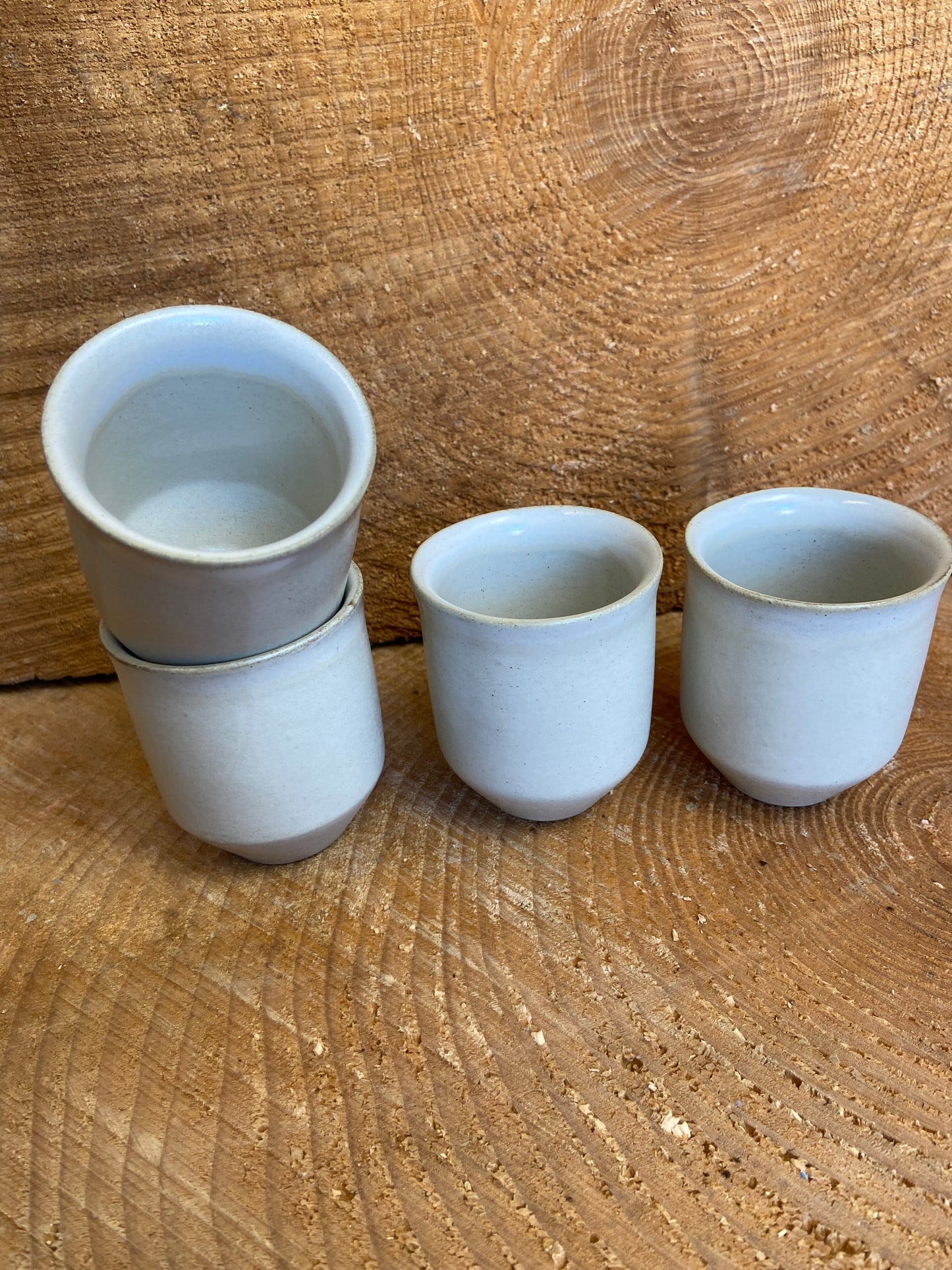 Aviero collection set of 4 espresso cups white by MARIA PORTUGAL TERRACOTA