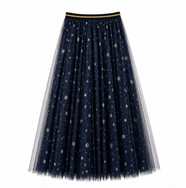 Midnight stars tulle skirt
