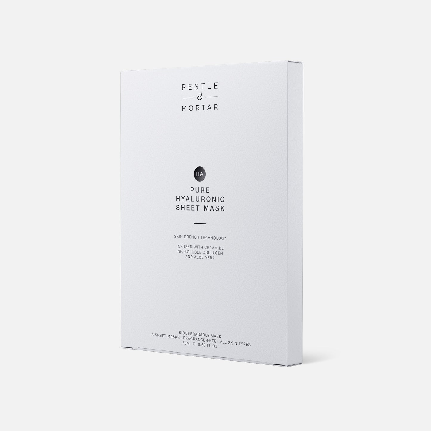 3 Pure Hyaluronic Sheet Masks by Pestle & Mortar