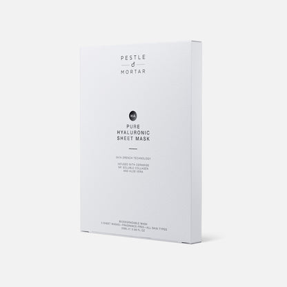 3 Pure Hyaluronic Sheet Masks by Pestle & Mortar