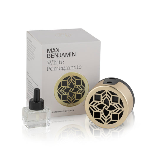 White Pomegranate Plug-in Wall Fragrance Diffuser by Max Benjamin
