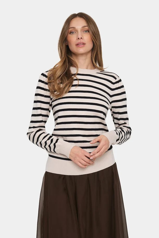 Millie Jumper - cream & black