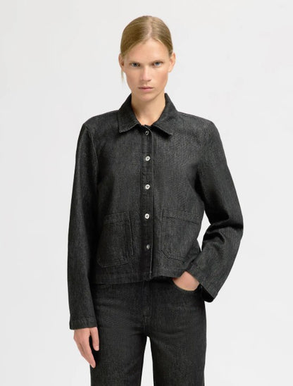 Dora black denim shirt/jacket