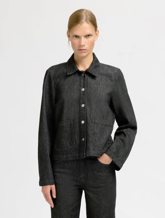 Dora black denim shirt/jacket
