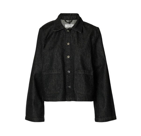 Dora black denim shirt/jacket